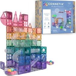 Set pastel extins pentru piste cu bile CONNETIX, seturi magnetice de construcție, 80 piese