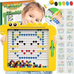 Tablă magnetică WOOPIE MAGPAD dinozaur, Montessori, 110 butoane magnetice