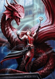 Puzzle TREFL Premium Plus Fantasy: Magul stacojiu 1000 de piese