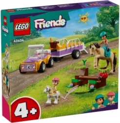 LEGO FRIENDS remorcă pentru cal și ponei – set de construit 4+