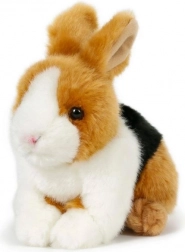 iepuraș de pluș maro-negru-alb 15 × 17 cm