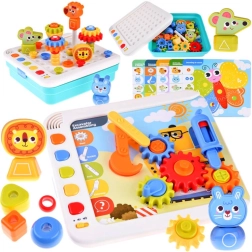 Panou interactiv de învățare Montessori – emoții, numere și forme