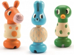 Animale de șurub din lemn Djeco