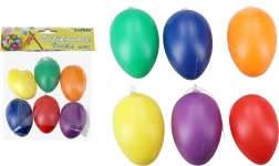 Ouă decorative colorate din plastic pentru agățat 6 cm