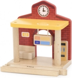 gară de tren din lemn cu sunet