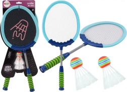 Set de 2 rachete badminton Shuttlecocks Badminton Albastru