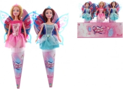 Păpușă zână articulată în cornet