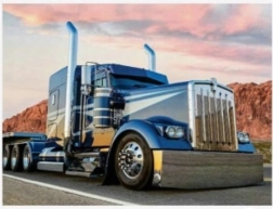 Pictură cu diamante camion albastru 30x40 cm