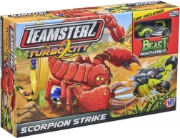Pistă de curse Teamsterz cu scorpion și mașinuță