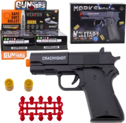 Mini pistolă WARFARE pentru gloanțe și cartușe, negru 13,5 cm