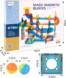 Set magnetic XXL – pistă cu bile, 96 piese