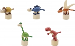 Dinosaur din lemn apăsabil