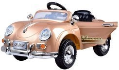 Mașinuță electrică retro stilată cu 2 motoare 12 V și telecomandă – Lăcuită