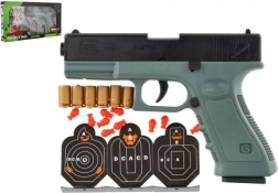 Pistolă cu gloanțe din spumă cu țintă