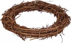 Coroniță decorativă din ratan cu diametrul de 20 cm