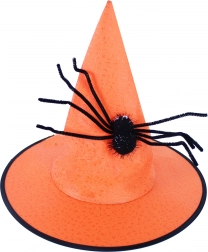 Pălărie de vrăjitoare cu păianjen pentru adulți