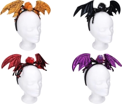 Bentiță de carnaval cu urechi și decorațiune păianjen