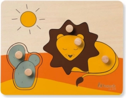 Hauck puzzle din lemn cu butoni Lion