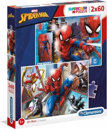 CLEMENTONI Puzzle Spiderman: În acțiune 2x60 piese