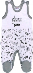 Salopetă pentru bebeluși din bumbac New Baby Music 80