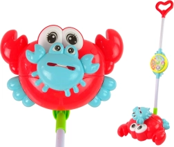 Crab luminiscente jucărie de împins cu muzică