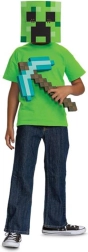 Costum MINECRAFT pentru Halloween – târnăcop de diamant și mască Creeper