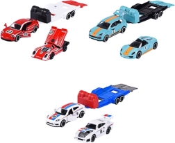 Majorette Porsche cu remorcă 1:64 – set de modele metalice