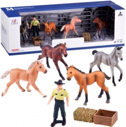 Seria Animale de fermă – set de mânji din hambar, figurine și accesorii – Fermă