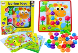 Puzzle pentru copii cu butoane colorate - 12 modele