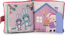 Carte textilă Scufița Roșie cu inel pentru dințișori