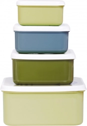 Set de patru cutii pentru gustări A Little Lovely Company – Dinozauri