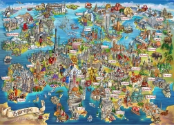 Puzzle GIBSONS Călătorie prin Europa 1000 piese