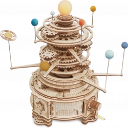 Model mecanic din lemn al sistemului solar ROKR Orrery puzzle 3D