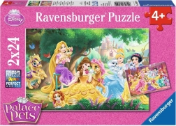 Puzzle RAVENSBURGER prințesele DISNEY și animăluțele lor 2×24 piese