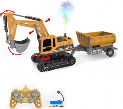 Excavator 4‑în‑1 cu remorcă cu telecomandă 45 cm