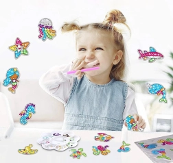 Autocolante cu diamante 5D – mozaic creativ pentru copii, set mare