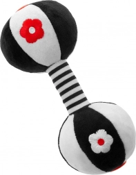 Jucărie senzorială cu contrast și zornăitoare Akuku halteră