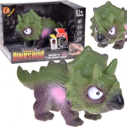Triceratops interactiv din cauciuc cu sunet