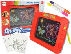 Tablă magică iluminată cu șabloane și markere