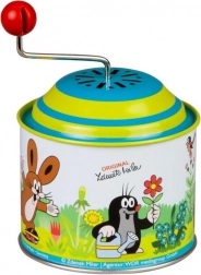 Cutie muzicală cu manivelă KRTEK, metal 8 cm