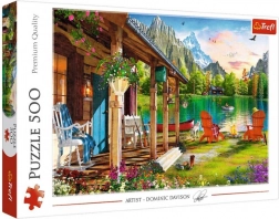 Puzzle 500 piese casă în munți