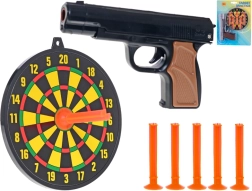 Pistolă pentru copii cu ventuze și țintă 15 cm