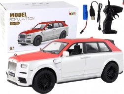 Mașină RC 1:20 alb‑roșu cu telecomandă