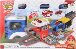 Mașină de poliție cu garaj pliabil și lumini