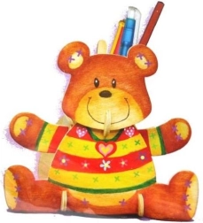 Puzzle 3D suport pentru creioane Ursuleț cu culori ARTLOVER