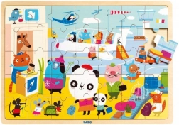 DJECO puzzle din lemn aeroport 35 piese