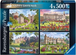 Puzzle Ravensburger Reședințe Regale ale Marii Britanii 4x500 piese