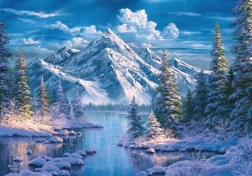 Pictură cu diamante Râu în valea montană