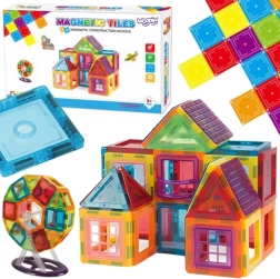 woopie set de construcție magnetică 3D cu panouri din neodim, 70 de piese