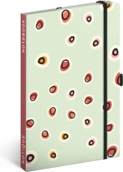 Caiet liniat NOTIQUE 13 × 21 cm cu elastic și buzunar